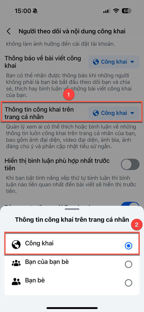 Bật nút like, comment cho avatar, ảnh bìa facebook