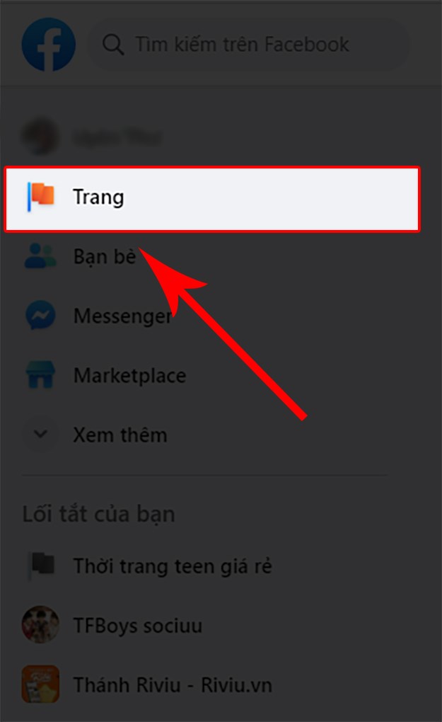 Bật tab đánh giá fanpage