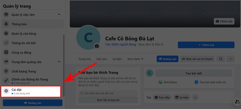 Bật đánh giá fanpage