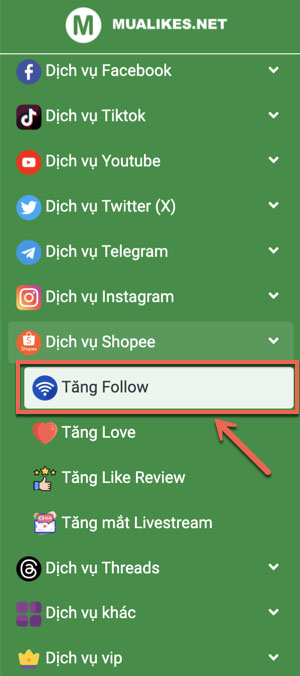 Chọn Tăng follow