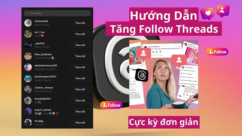 Có nhiều cách để tăng follow Thread miễn phí