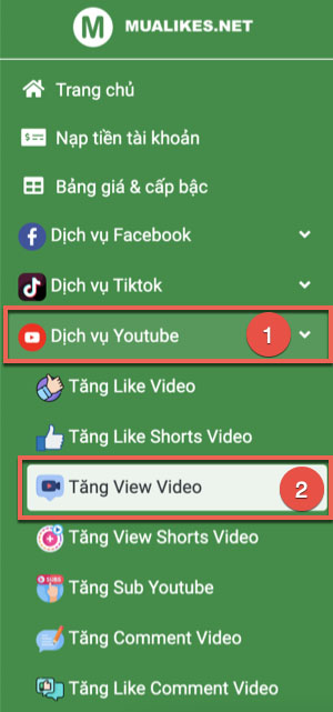 Chọn Tăng view video