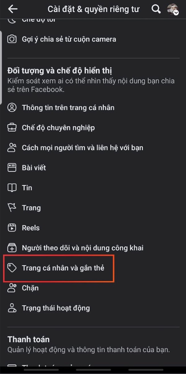 Trang cá nhân và gắn thẻ