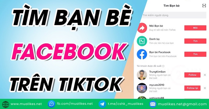 Kết nối bạn bè Facebook và Tiktok