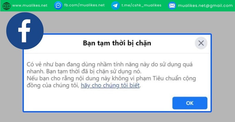 Bạn bị Facebook chặn do vi phạm chính sách hoặc hoạt động bất thường