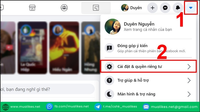 Vào Cài đặt & Quyền riêng tư để kiểm tra