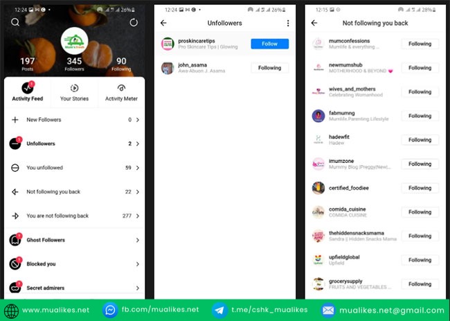 Cách xem ai hủy follow bạn trên Instagram
