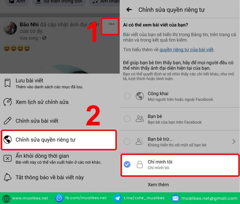 Chỉnh sửa quyền riêng tư cập nhật ảnh đại diện facebook