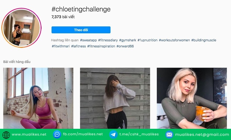 Hashtags #ChloeTingChallenge