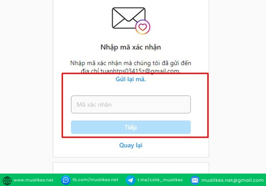 Xác nhận email hoặc số điện thoại