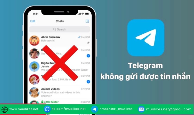 Không gửi/nhận được tin nhắn Telegram