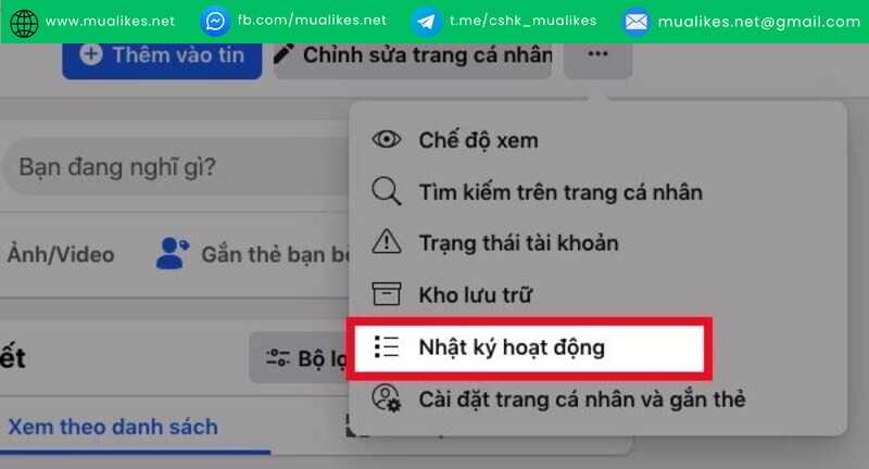 Bỏ like thủ công