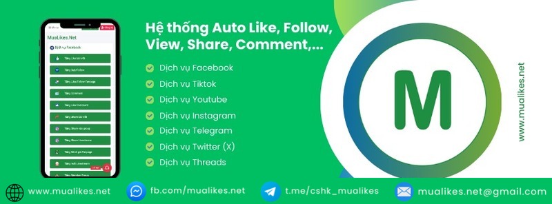 MuaLikes.Net cung cấp các dịch vụ auto tương tác trọn gói. 