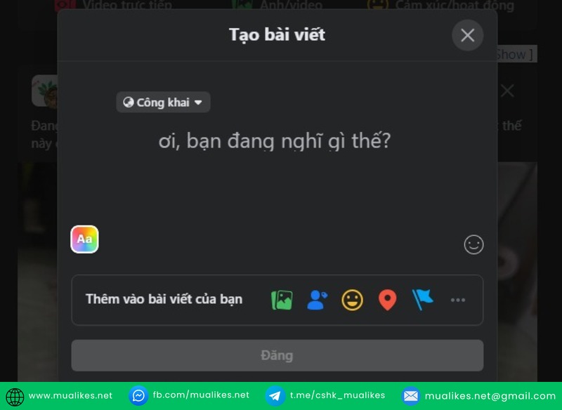 Tạo bài viết trên Facebook