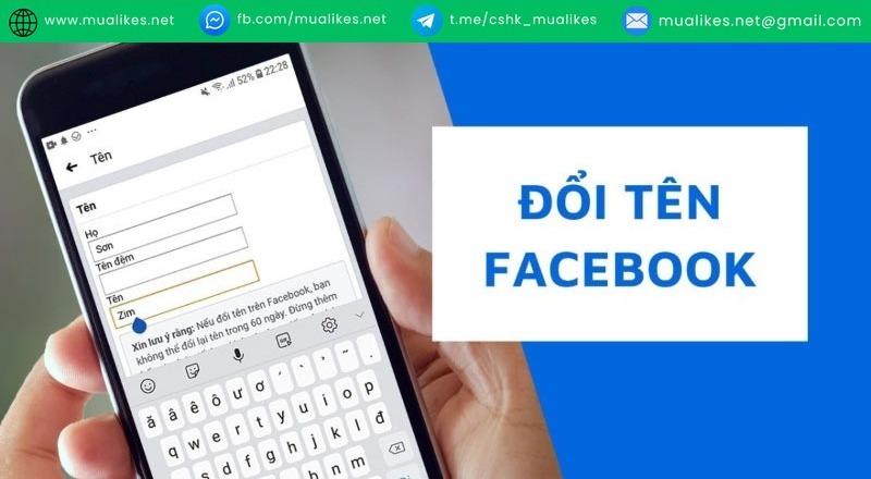 Đổi tên Facebook yêu cầu đợi ít nhất 60 ngày giữa các lần thay đổi tên 