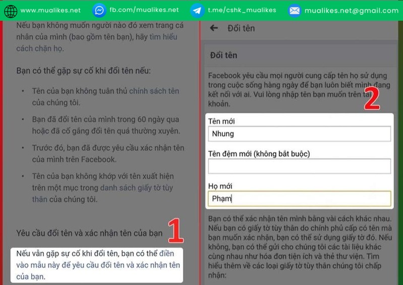 Cách đổi tên Facebook đơn giản