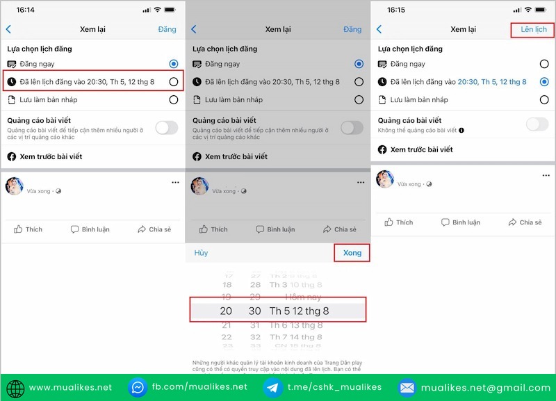 Chi tiết cách hẹn giờ đăng bài
