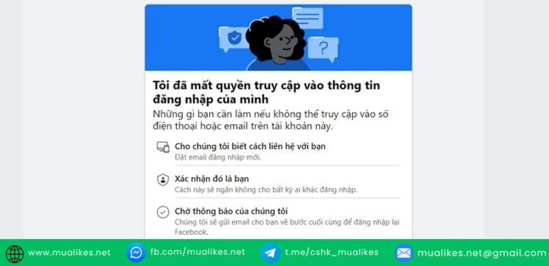 Khi khôi phục tài khoản, bạn có thể bị mất quyền truy cập