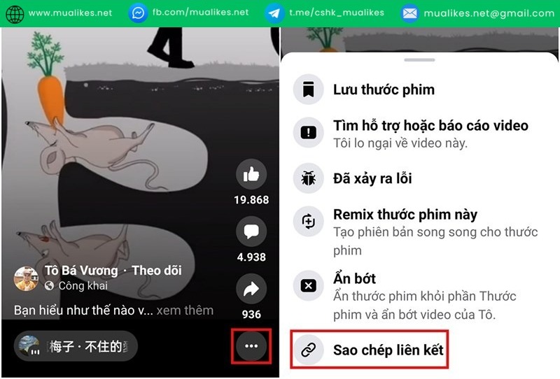 Cách sao chép liên kết video Facebook trên điện thoại