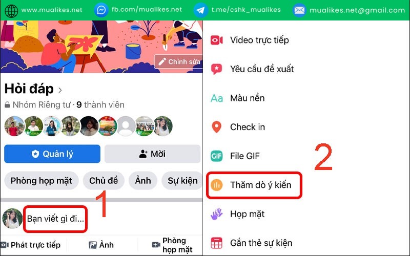 Tạo bình chọn trên Facebook bằng máy tính đơn giản