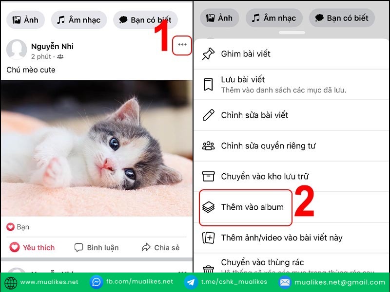 Thêm bài viết vào album trên Facebook đơn giản