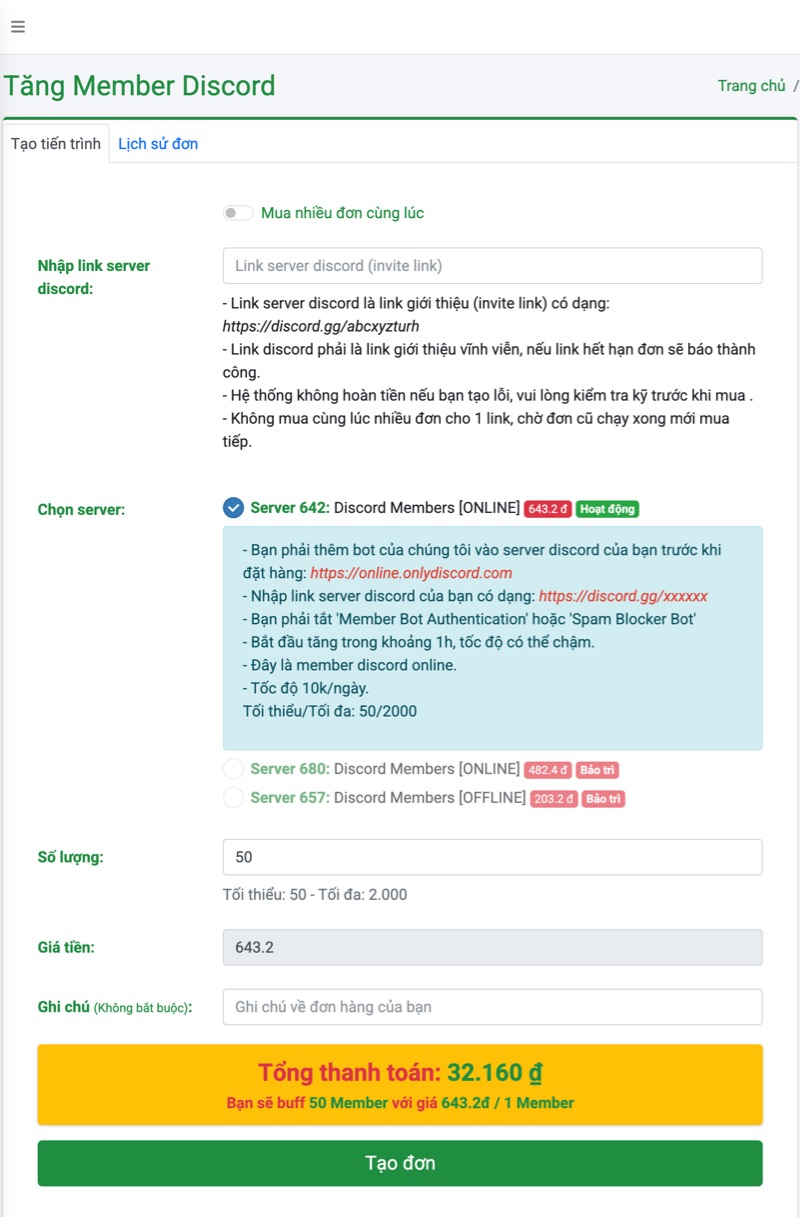 Tăng Member Discord trên MuaLikes.Net