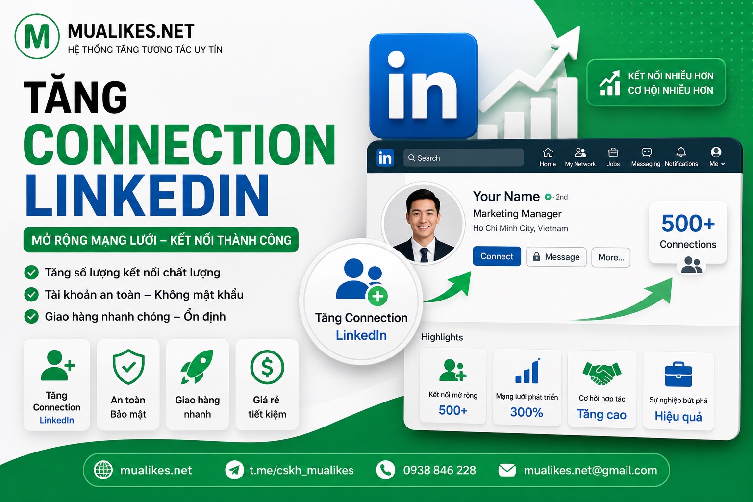 Tăng Connection Linkedin