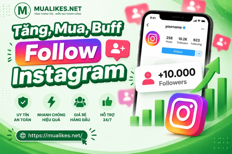 Tăng, Mua, Buff Follow Instagram có Bảo Hành